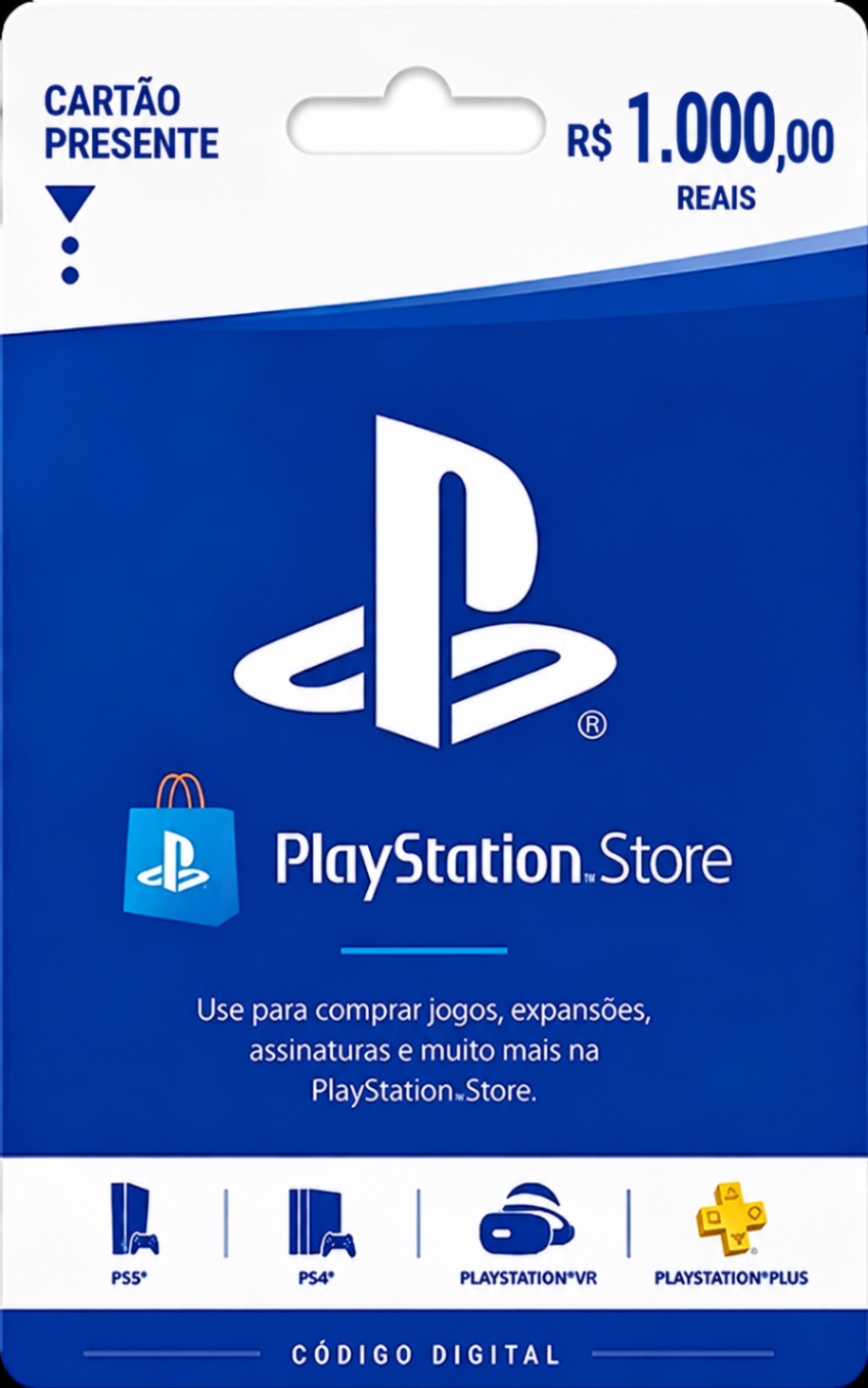 Vale-presente da PlayStation Store 1000 BRL