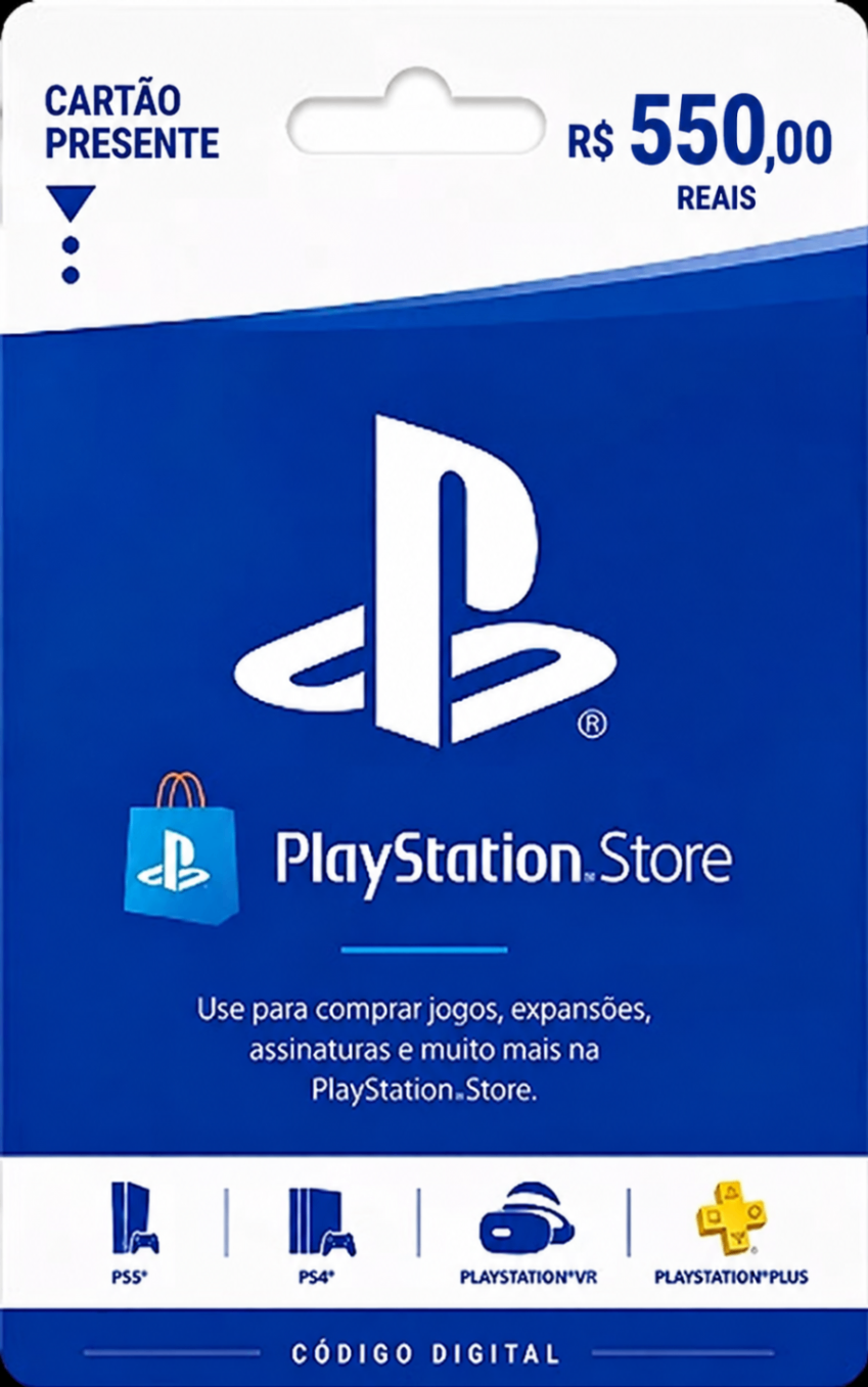 Vale-presente da PlayStation Store 550 BRL