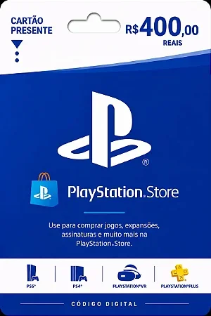Vale-presente da PlayStation Store 400 BRL